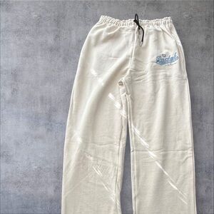 Rastah Men's Cream Joggers with Blue Detail size XXL